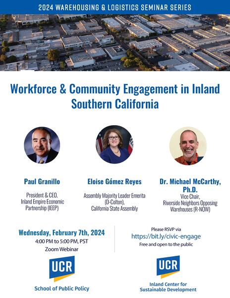 Workforce & Community Engagement in Inland Southern California Event with Paul Granillo, Eloise Gomez Reyes and Dr. Michael McCarthy