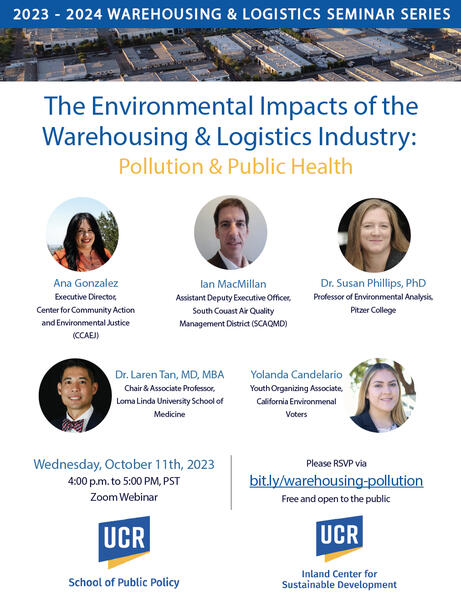 The Environmental Impacts of the Warehousing and logistics industry: pollution and public health event on october 11